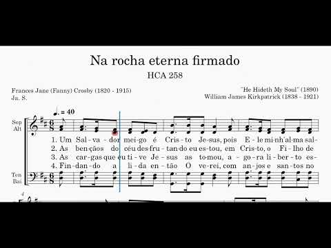 Harpa Cristã nº 258 - Na rocha eterna firmado - contralto
