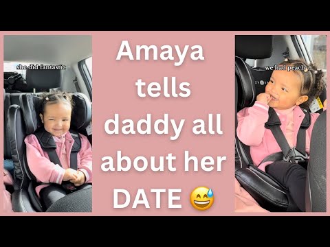 Amaya excitedly recalls her date 🤩 HOW does a 2 year old have such good vocab?!