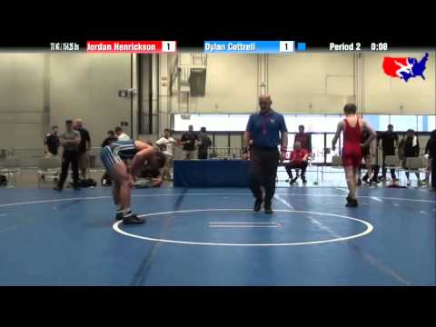 Jordan Henrickson vs. Dylan Cottrell at 2013 Junior Nationals - FILA - FS