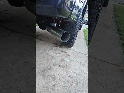 2020 6.7 Powerstroke Dpf back exhaust. #powerstroke #automobile #truck #powerstrokediesel #coldstart
