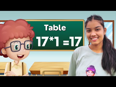 17x1=17 Multiplication, Table of Seventeen Tables Song Multiplication Time of tables - MathsTables