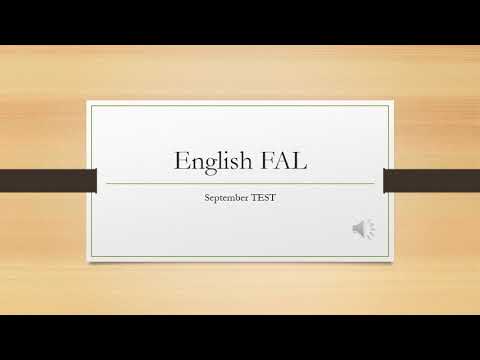 ENGLISH GRAAD 8: 19 Augustus 2020 - periode 2 (19082)