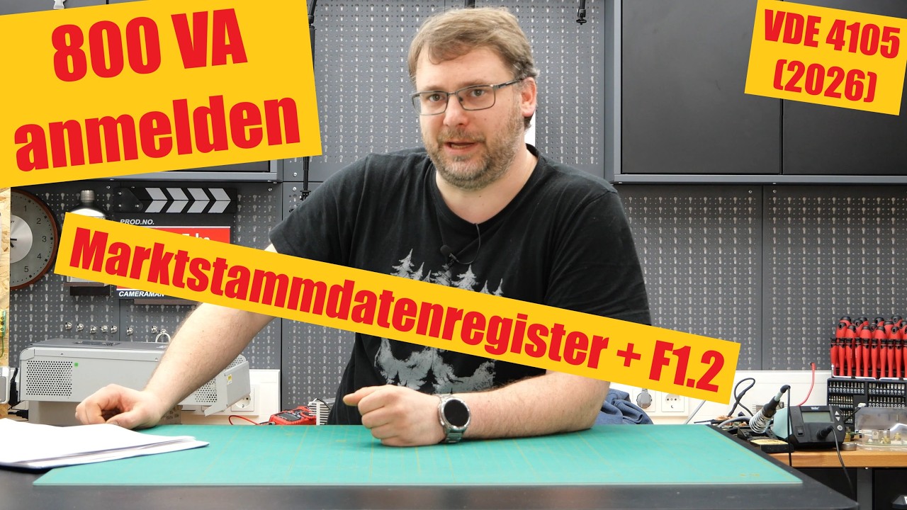 VDE 4105 (2026): So meldest du 800 VA Anlagen richtig an | F1.2 + Marktstammdatenregister