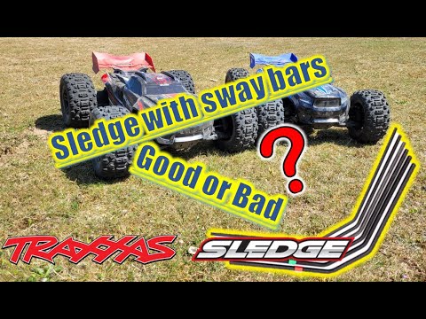 Traxxas Sledge Sway Bar (anti roll bar) test - Good or bad?