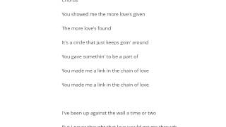 Sawyer Brown   Chain Of Love Şarkı Sözü