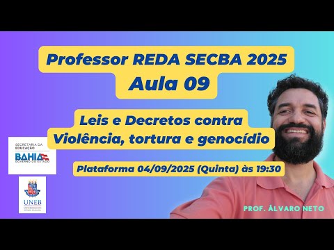 ✅Aula 09: Leis e Decretos contra Violência, Tortura e Genocídio ✍️🚀🚀