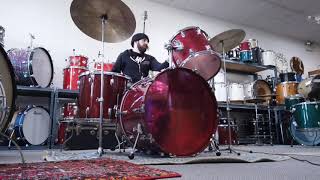 Video thumbnail for 1980s Tama Superstar Cherry Wine 16x24 16x18 and 13x14 Drum Kit by Hawthorne Drum Shop