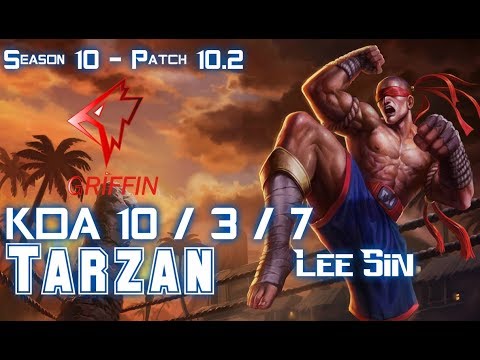 GRF Tarzan LEE SIN vs EKKO Jungle - Patch 10.2 KR Ranked