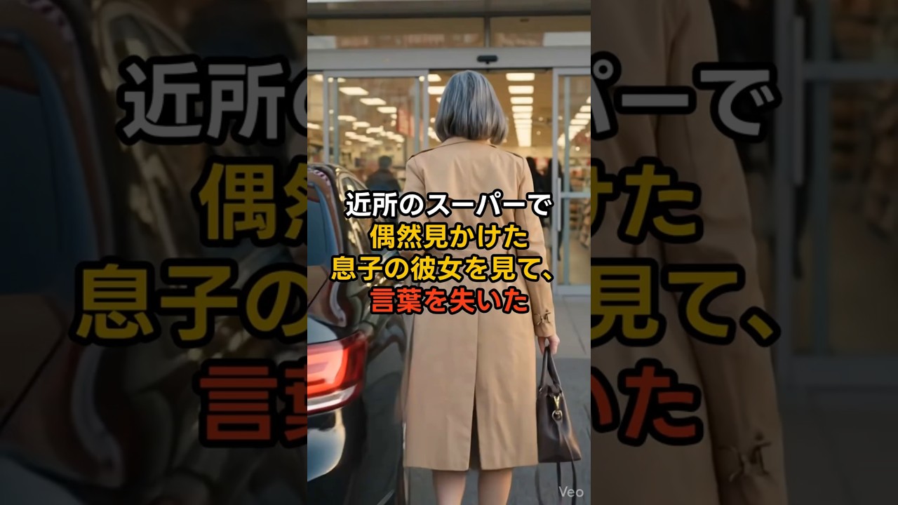 近所のスーパーで偶然見かけた息子の彼女を見て、言葉を失いた