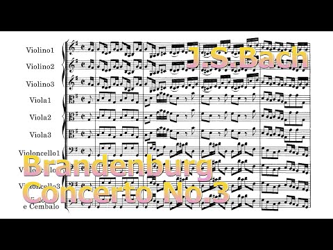 Brandenburg Concerto No. 3【Score】sheet music BWV 1048 G major