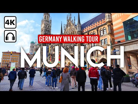 MUNICH, Germany ???????? 4K Walking Tour In The Bavarian Capital