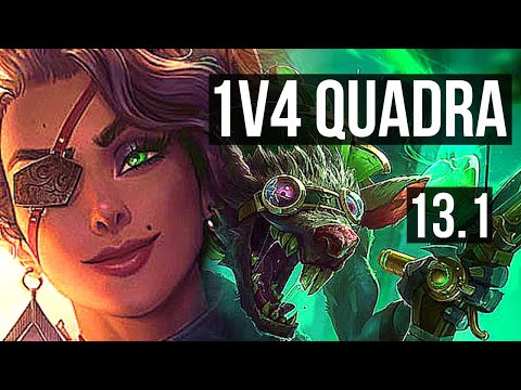 SAMIRA & Swain vs TWITCH & Nami (ADC) | 1v4 Quadra, 9 solo kills, Legendary | EUW Master | 13.1