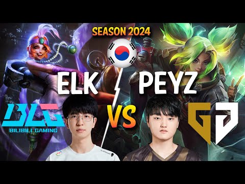 BLG Elk vs GEN Peyz - Elk JINX vs Peyz ZERI ADC - Patch 14.7 KR Ranked CHALLENGER | lolrec
