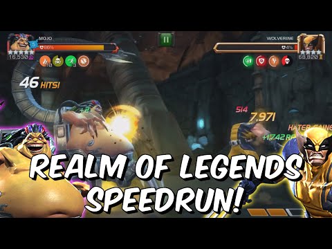 Rank 5 Mojo Realm of Legends Speedrun! - BEAST MODE DAMAGE - Marvel Contest of Champions