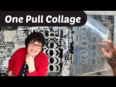 Gel Plate Collage Made Simple | Black, White & Silver