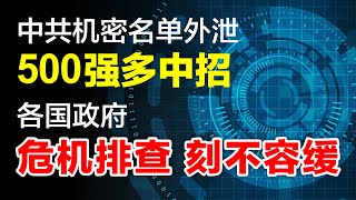 中共机密名单外泄 500强公司多中招被渗透 各国政府危机排查刻不容缓【时事追踪】