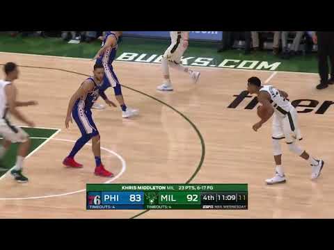 Giannis Antetokounmpo with 32 Plays vs. Philadelphia 76ers