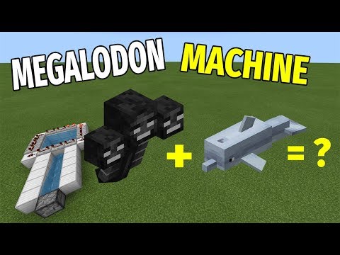 How to Make a MEGALODON MACHINE | Minecraft Bedrock Edition ( MCPE / Windows 10 ) Video