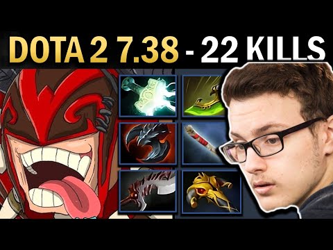 Bloodseeker Gameplay Miracle with 20 Kills and Mjolnir - Dota 7.38