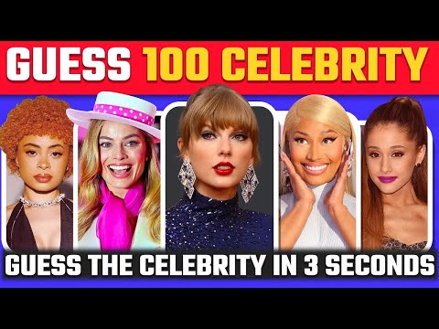 Guess the Celebrity in 3 Seconds | 100 Random Famous People in the World