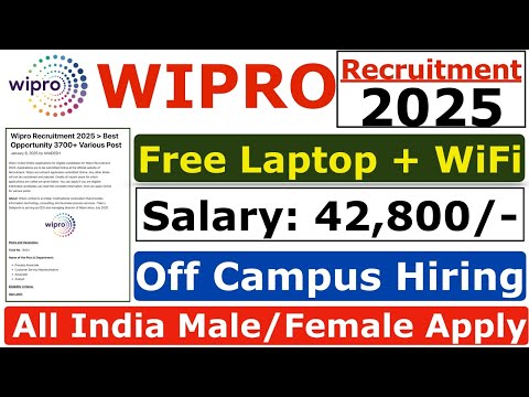 Wipro Recruitment 2025 | Wipro New Vacancy 2025 | Wipro Jobs 2025 | Wipro Job Hiring 2025