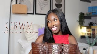 GRWM like we are on FaceTime 💗| romantasy book haul, new perfumes, new Kindle , love island chats