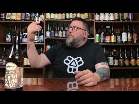 Massive Beer Reviews 1094 Dogfish Head Oak Aged Vanilla World Wide Stout - YouTube