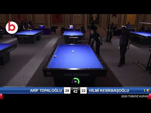 ARİF TOPALOĞLU & HİLMİ KESİKBAŞOĞLU Bilardo Maçı - 2020 TK 1.ETAP ANTALYA-2.TUR