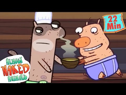 Guess Who's Cooking? | Piggy's Ninja Chef Surprise | Full Episodes | Almost Naked Animals