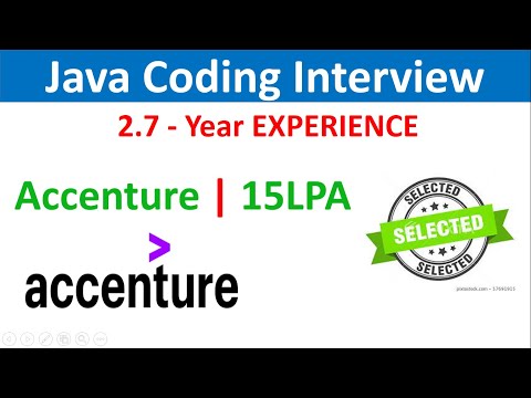 Accenture Coding Round Java Developer Interview Experience 2 9 Years