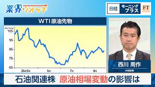 石油関連株　原油相場変動の影響は【日経モープラFT】