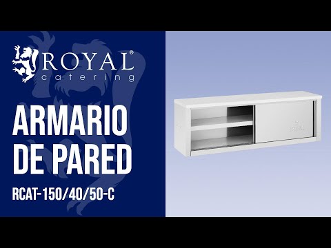 vídeo - Armario de pared - 1500 x 400 x 500 mm - Capacidad de carga por estante: 75 kg - Royal Catering
