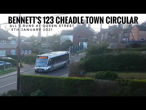 BENNETT'S BUSES OPTARE SOLO 123 TOWN CIRCULAR, CHEADLE, STOKE ON TRENT, 5.1.2021. ALL 5 RUNS SHOWN