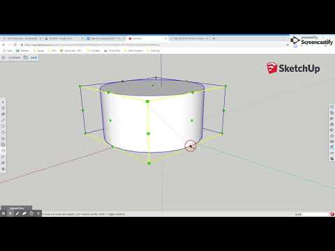 SketchUp #2 Cylinder with volume and scale tool