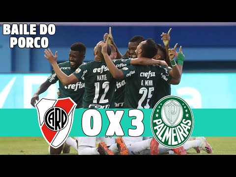 MELHORES MOMENTOS PALMEIRAS 3X0 RIVER. BAILE DO VERDÃO NA ARGENTINA