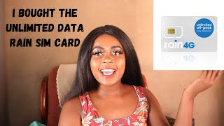 How I purchase the RAIN SIM CARD | SOUTH AFRICAN YOUTUBER