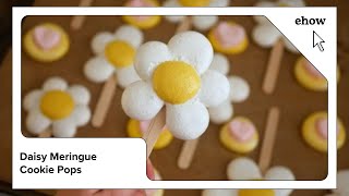 Daisy Meringue Cookie Pops