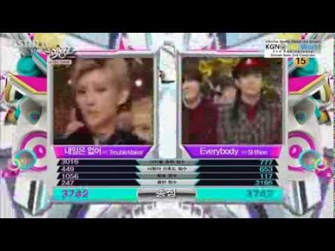 131115 MUSIC BANK Trouble Maker No 1 + hyunseung piggyback hyuna