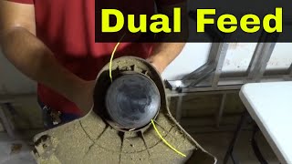 How To Replace String Trimmer Line With 2 Strings-Dual Feed Tutorial