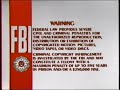 Red FBI Warning Screens 1984 1991