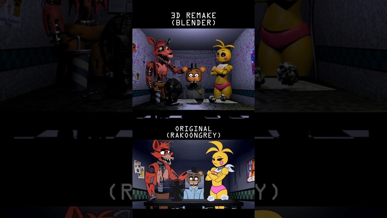 WHERE IS THE NIGHT GUARD? | Animation Comparison #fnaf #fnaf2 #fivenightsatfreddys