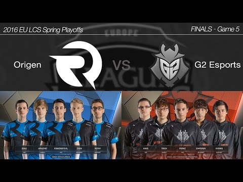 2016 EU LCS Spring Playoffs Finals [ Origen vs G2 Esports ] Game 5 160418