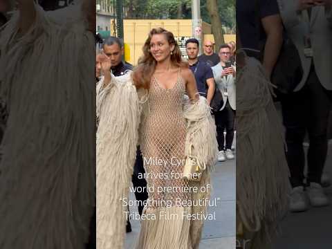 Miley Cyrus - “Something Beautiful” Premiere- Tribeca Film Festival #mileycyrus #tribeca #jensu