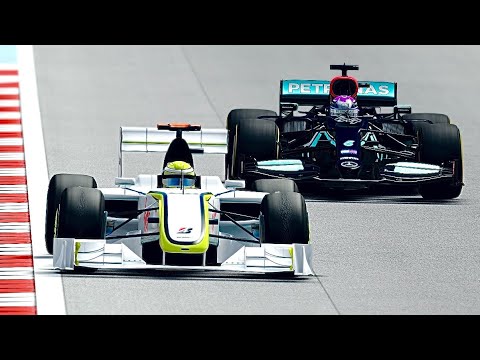 Mercedes F1 2021 vs Brawn GP 2009 at Abu Dabhi GP