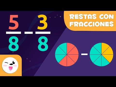 Resta de fracciones con el mismo denominador - Matemáticas para niños