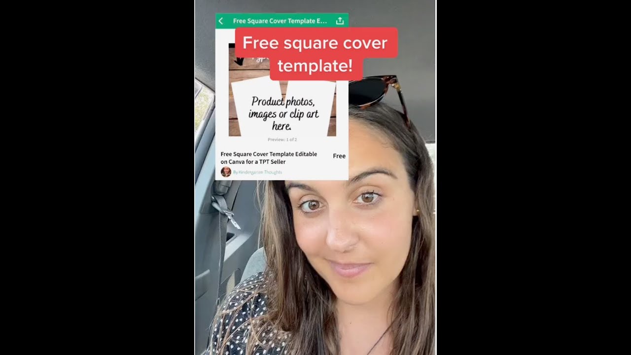 Use this Free Square Cover Template Editable on Canva for your Teachers Pay Teachers Listing Covers