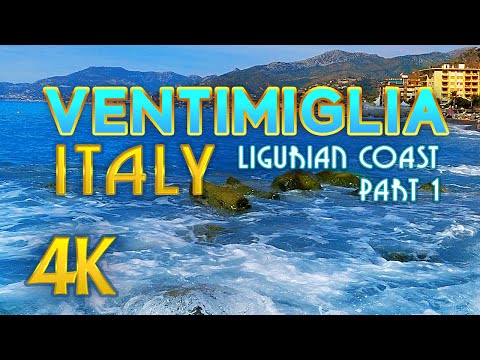 Italian Border Town: 4K Car Drive Through the Winter Streets of Ventimiglia