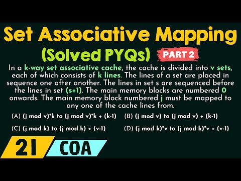 Set Associative Mapping – Solved PYQs Part 2