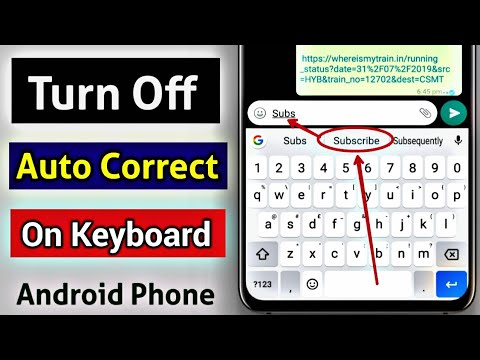 How to turn off auto text correction on android phone | Keyboard auto correct off kaise kare