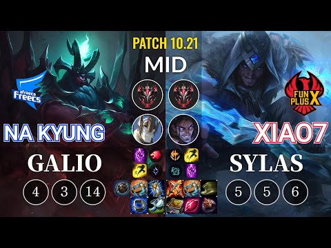 AF Na Kyung Galio vs FPB xiao7 Sylas Mid - KR Patch 10.21